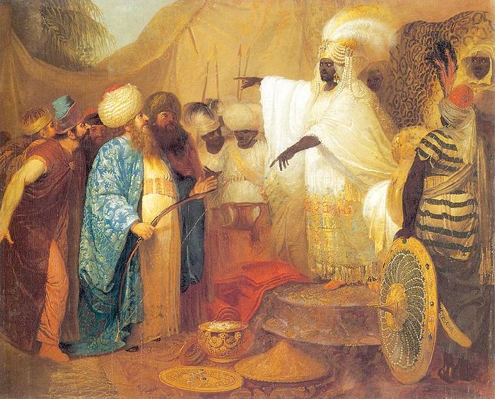 Franciszek Smuglewicz Ethiopian king meeting ambasadors of Persia oil painting picture